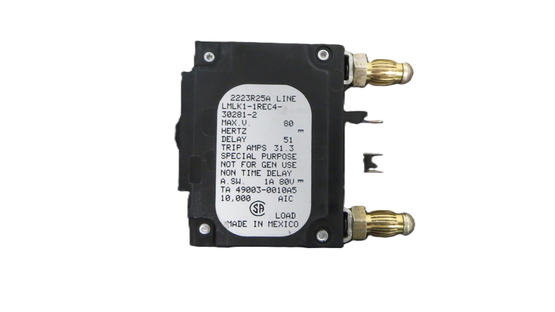 Circuit Breaker Magnetic-Hydraulic, 1 Pole, LML Series