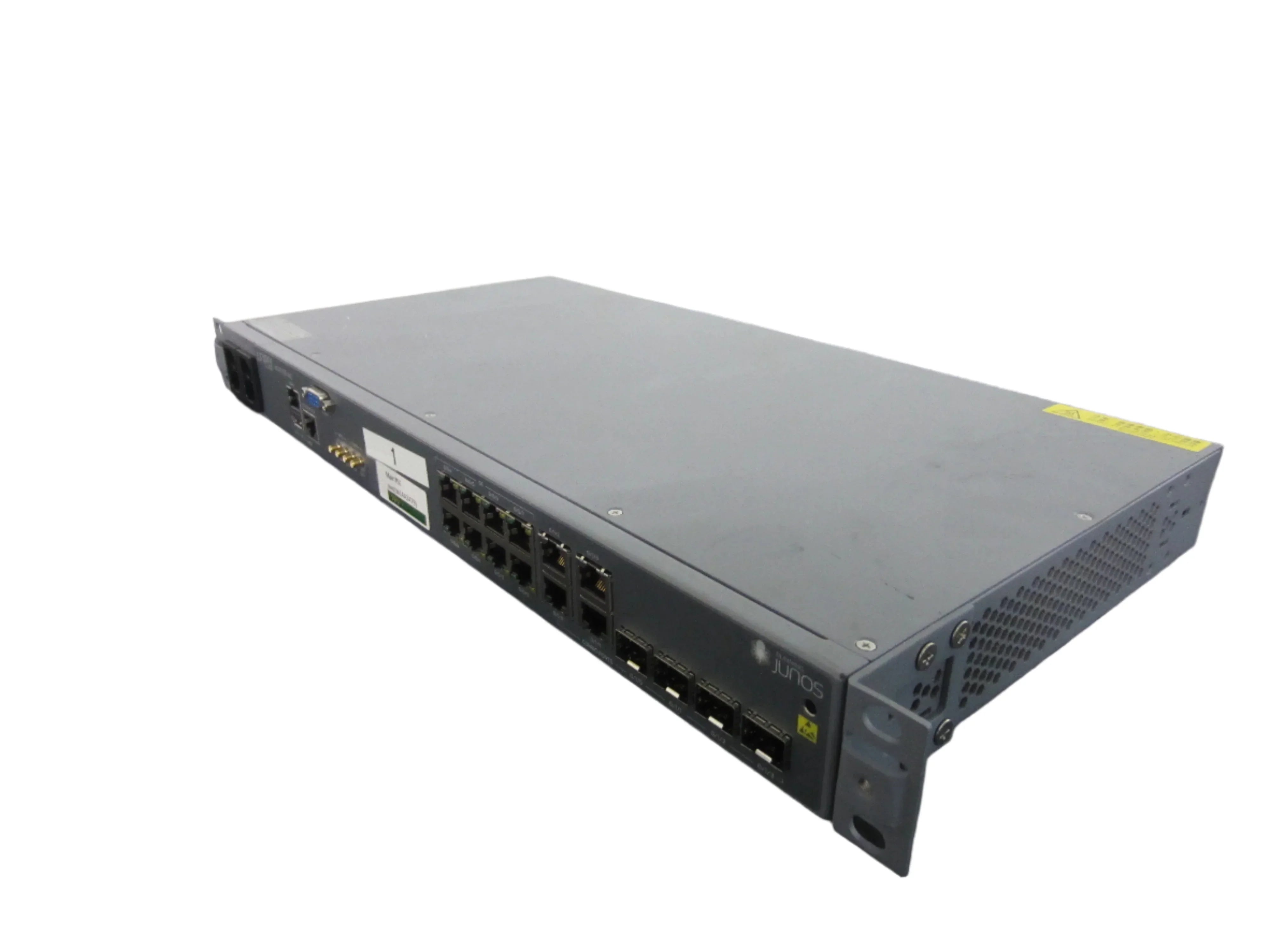 eight 1GB RJ45 ports and four 1GB combo fiber/copper ports