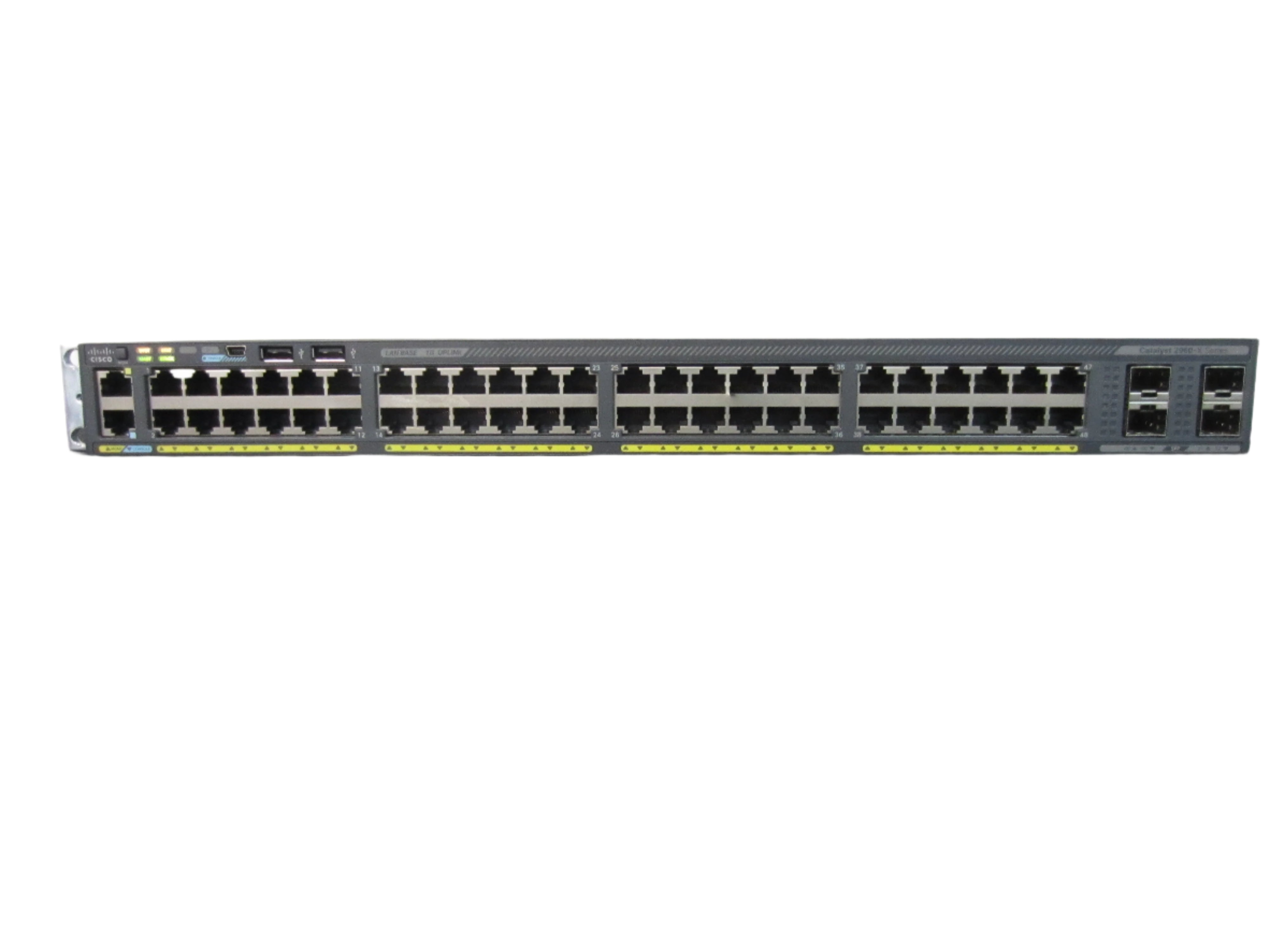 Fixed-configuration, stackable Gigabit Ethernet switch