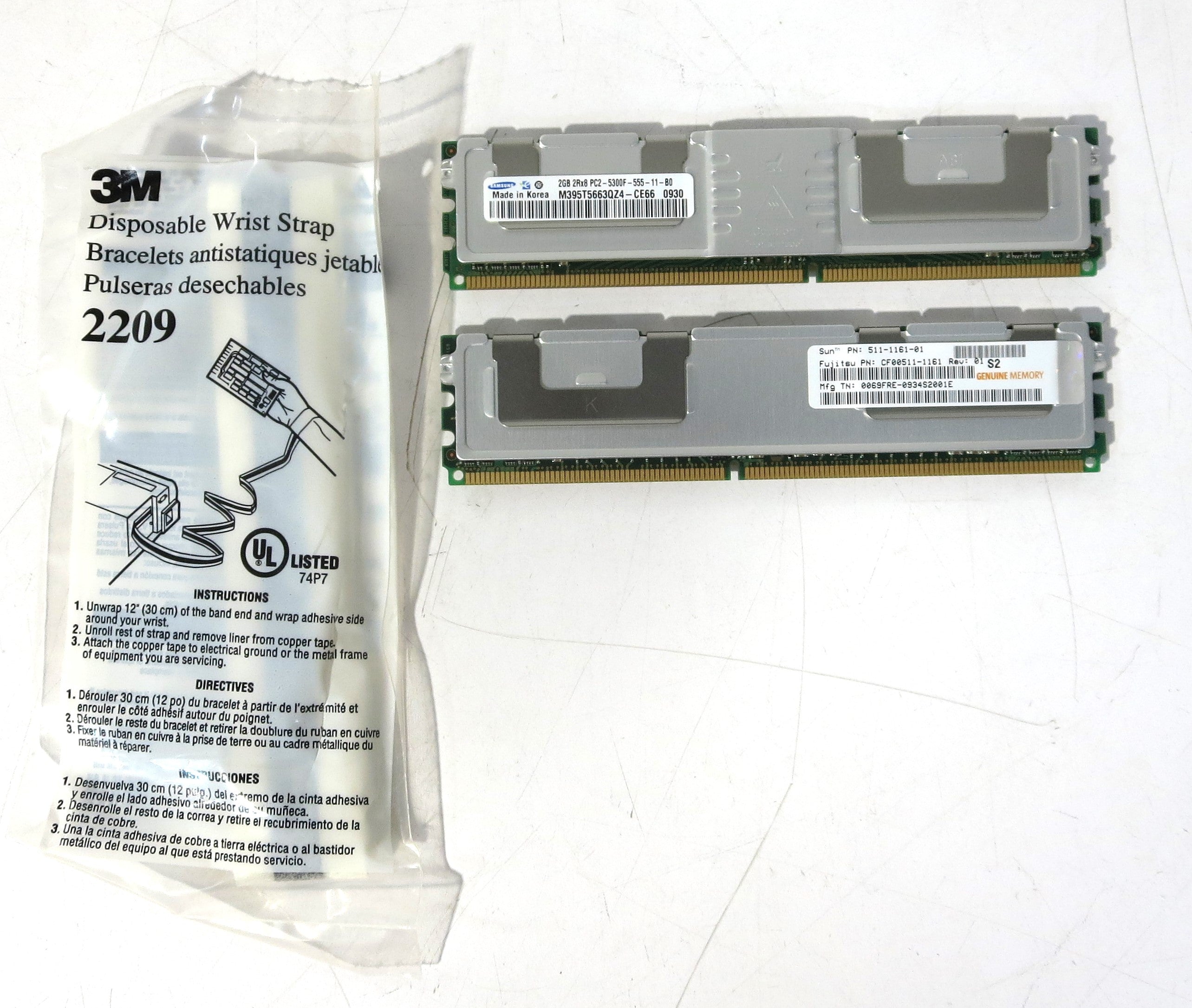 4GB Kit (2x2GB) DDR-266MHz PC-2100 ECC Registered CL2.5 184-Pin DIMM Memory