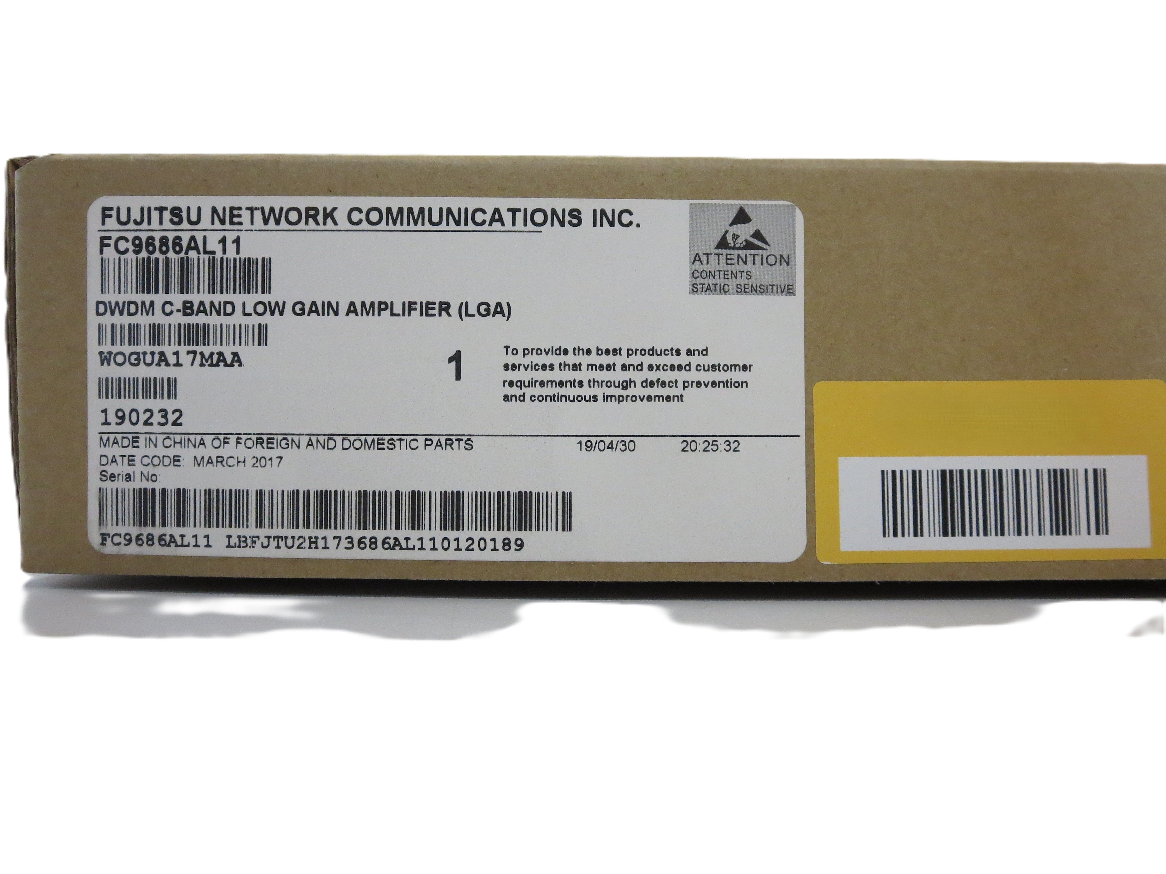 DWDM C-BAND LOW GAIN AMPLIFIER (LGA)