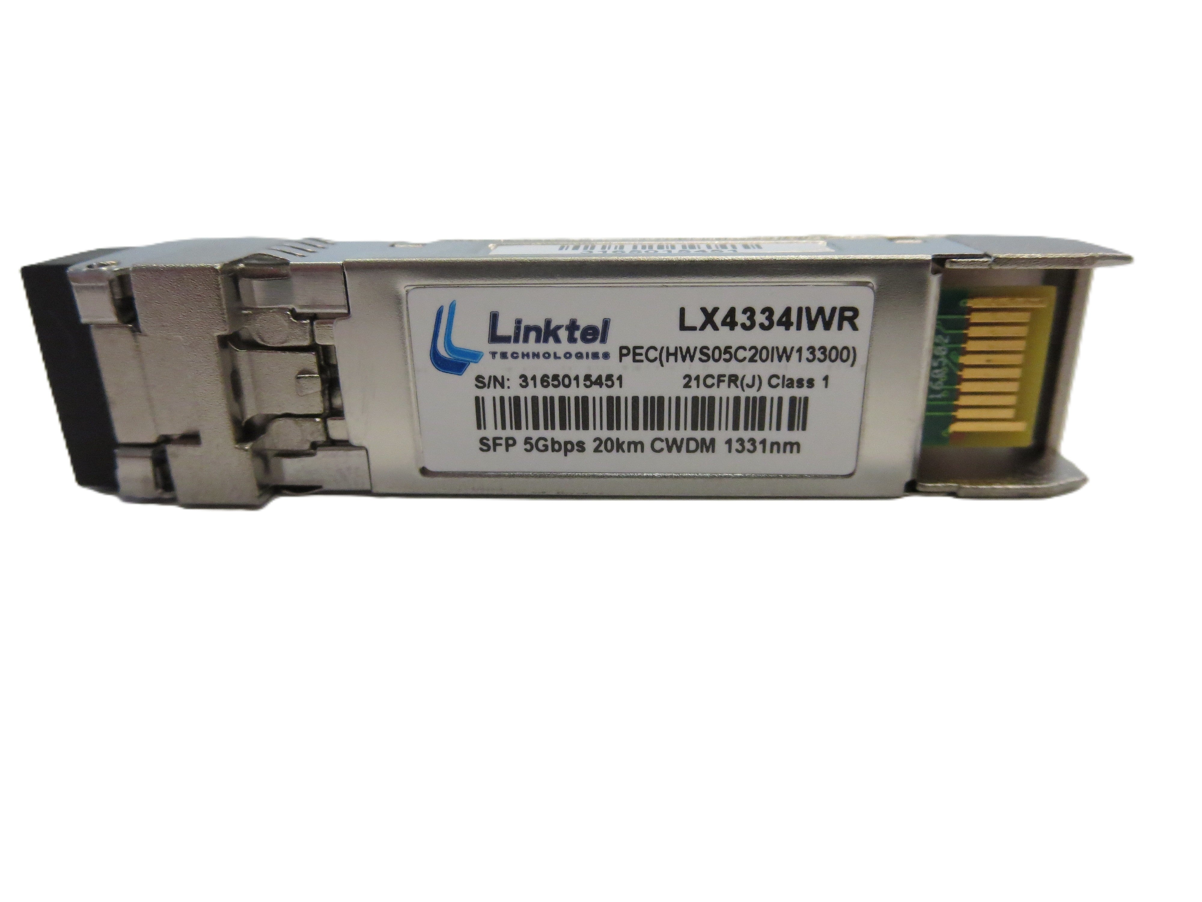 CWDM SFP MR5G/3G Duplex I-Temp C133 1331NM Linktel PN LX4334IWR