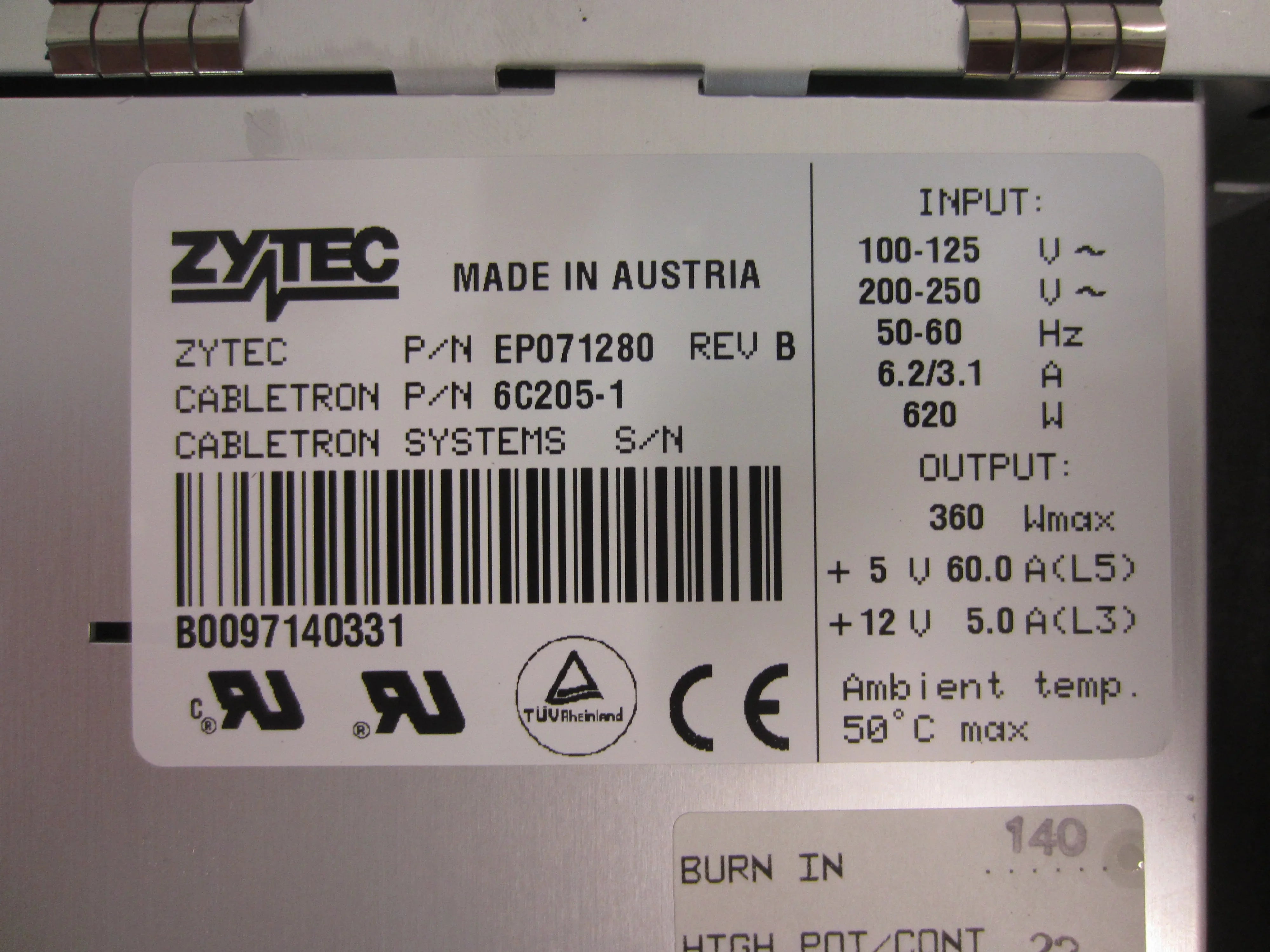 Cabletron Power Supply AC Smart Switch 6000