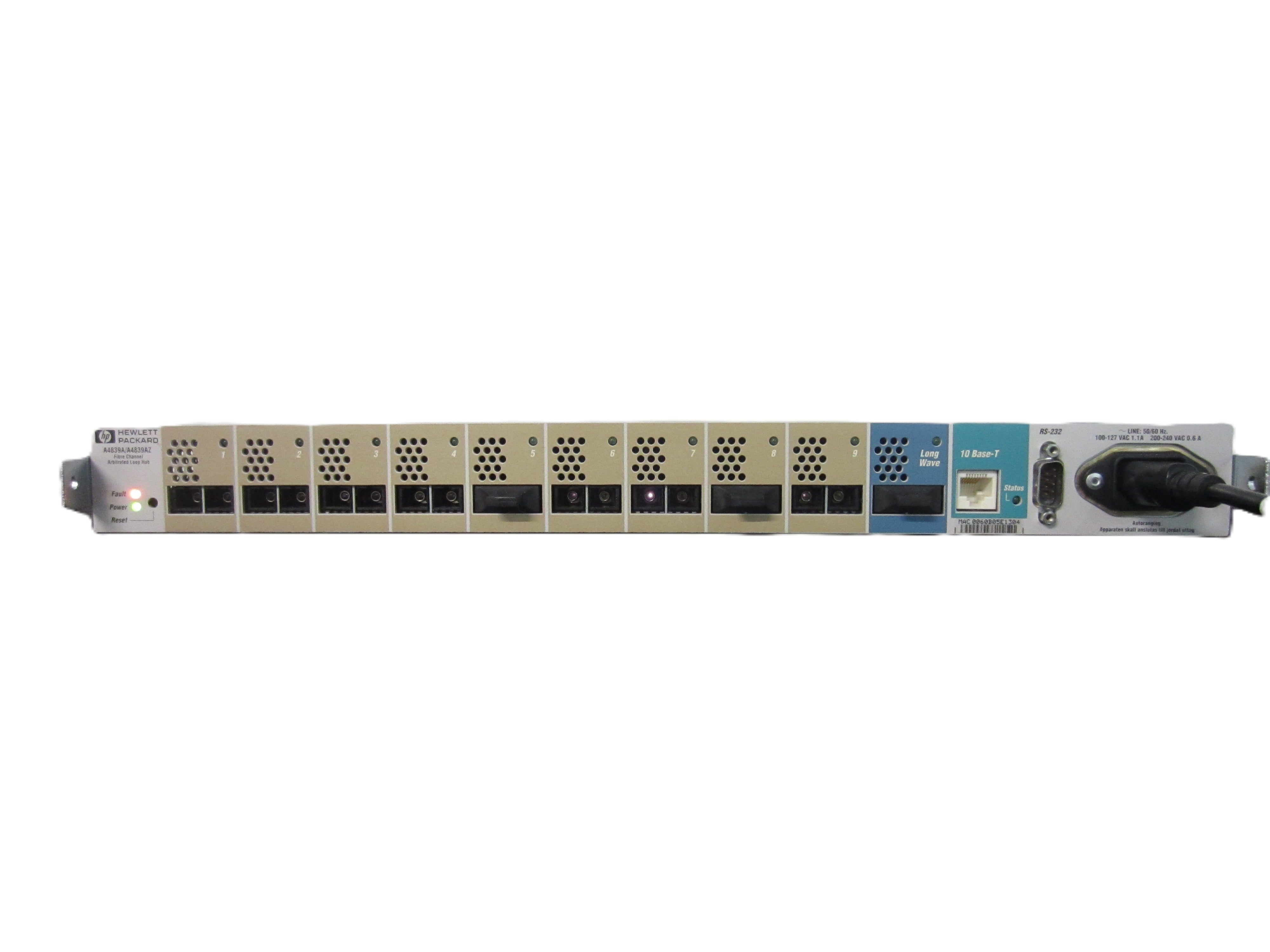 10 Port Fibre Channel 1063Mb/S Lw Loop Hub