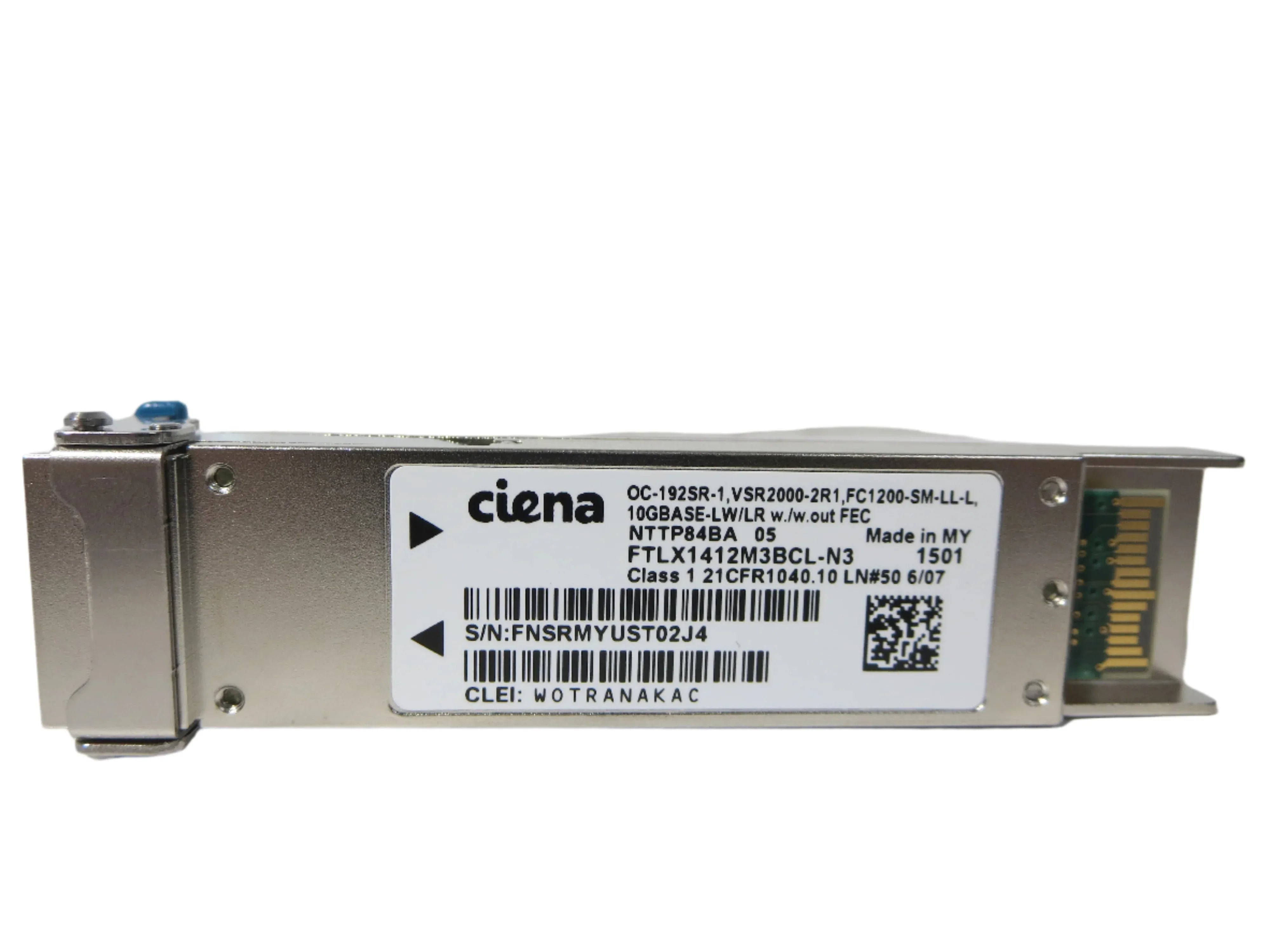 OC-192 SR-1
STM-64 I-64.1
G.693 VSR2000-2R1
ITU G.959.1 O