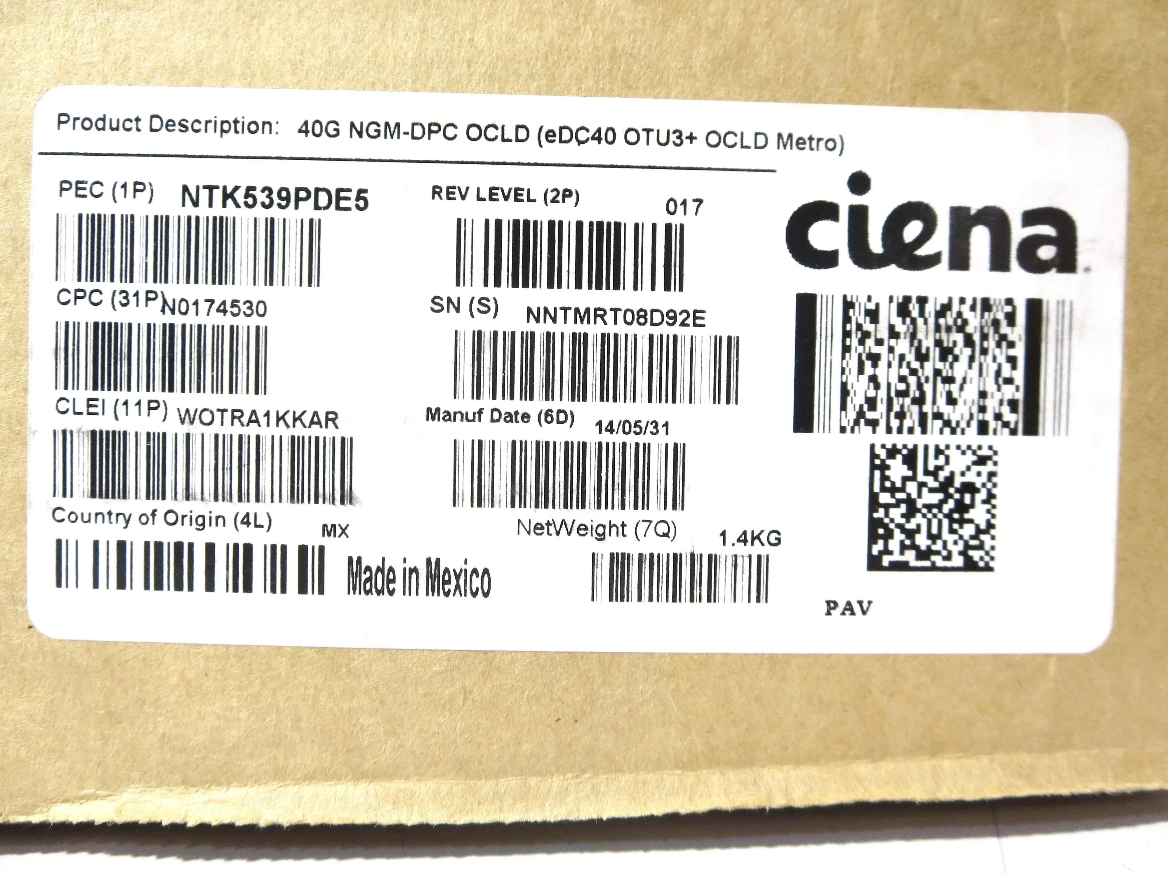 EDC40G OCLD METRO 1xOTU3+ DWDM