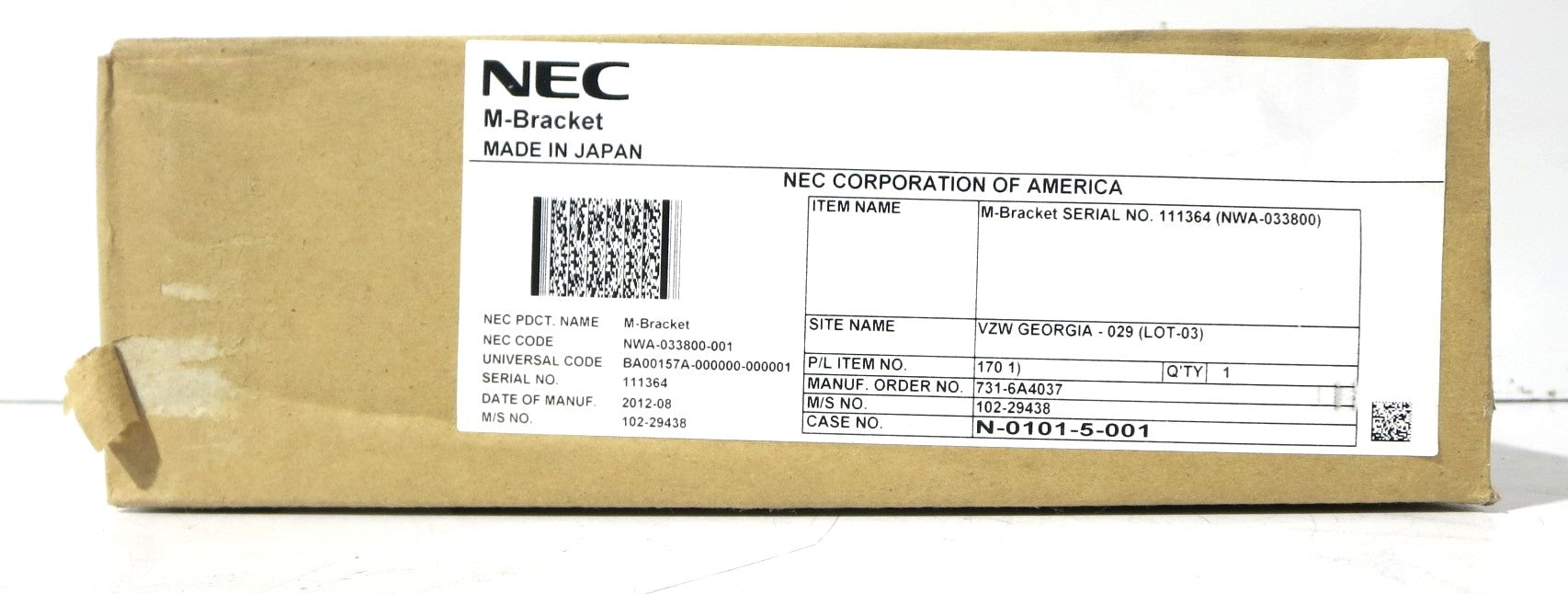 POLE MOUNT BRACKET for coaxial cable connection