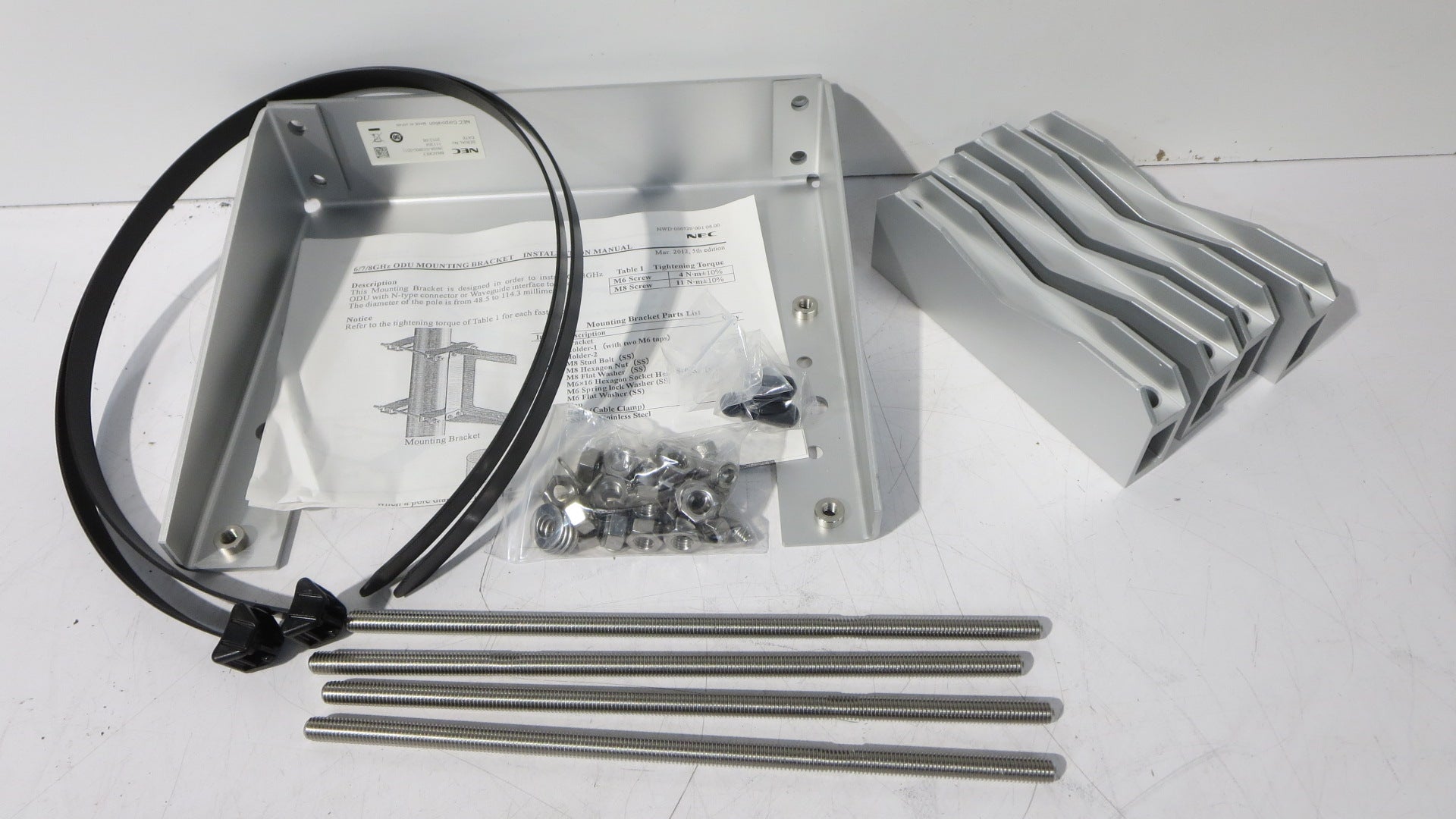 POLE MOUNT BRACKET for coaxial cable connection