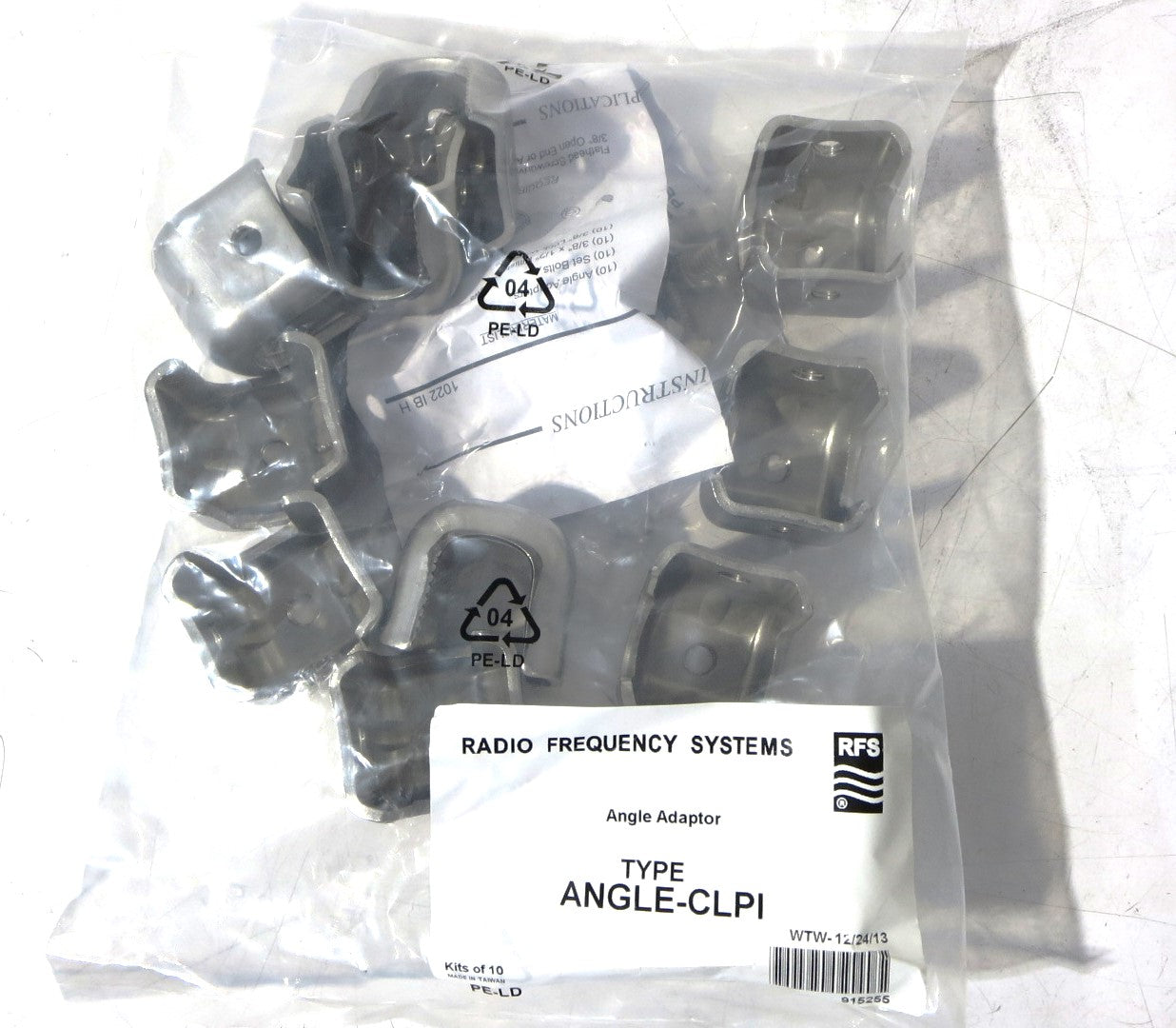 Angle Member Adapter Stainless steel, 3/8" thread incl. screw; KIT OF 10