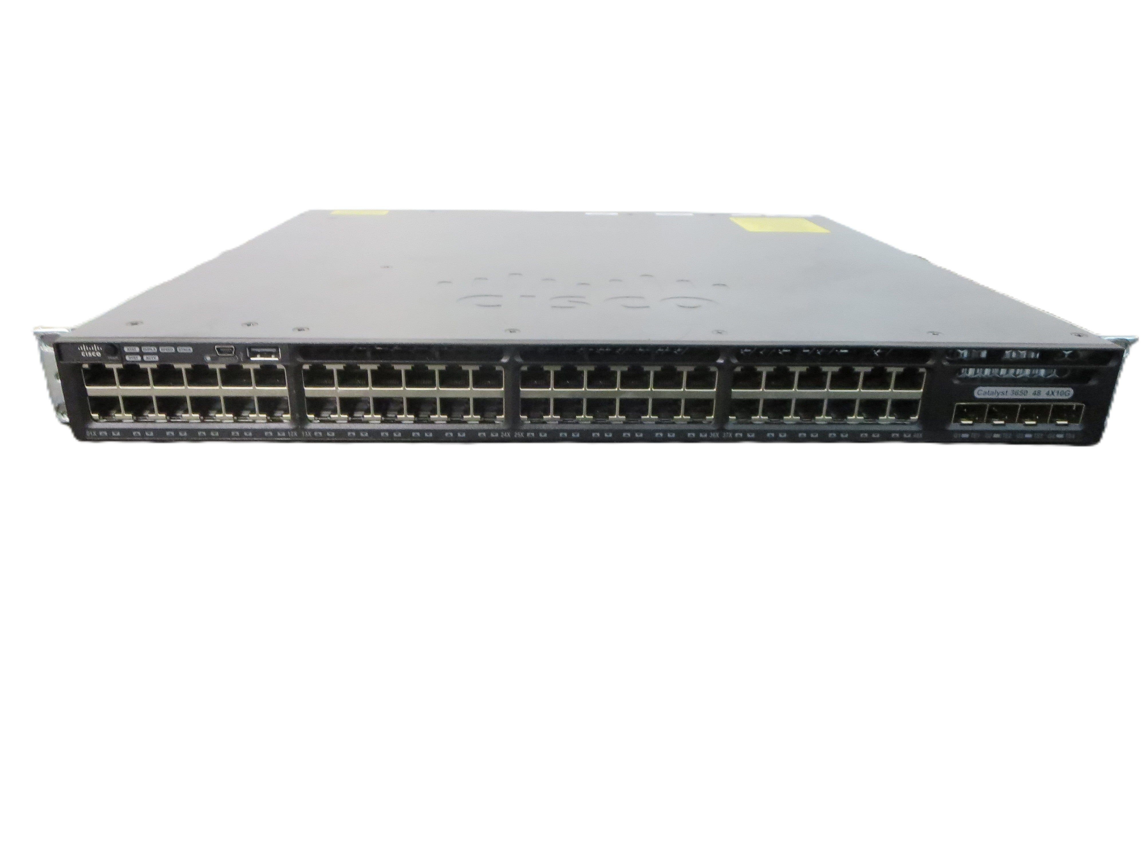 48x 1GB RJ-45 ports and 4x 10GB SFP+ ports