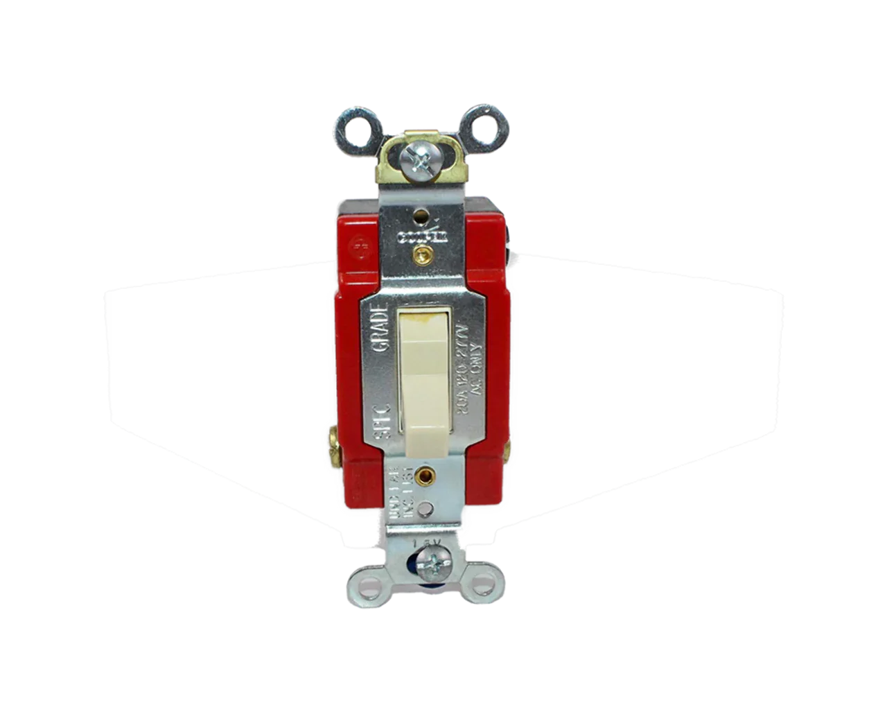 Toggle switch, 3-way, 20A 120/277V, auto grounding