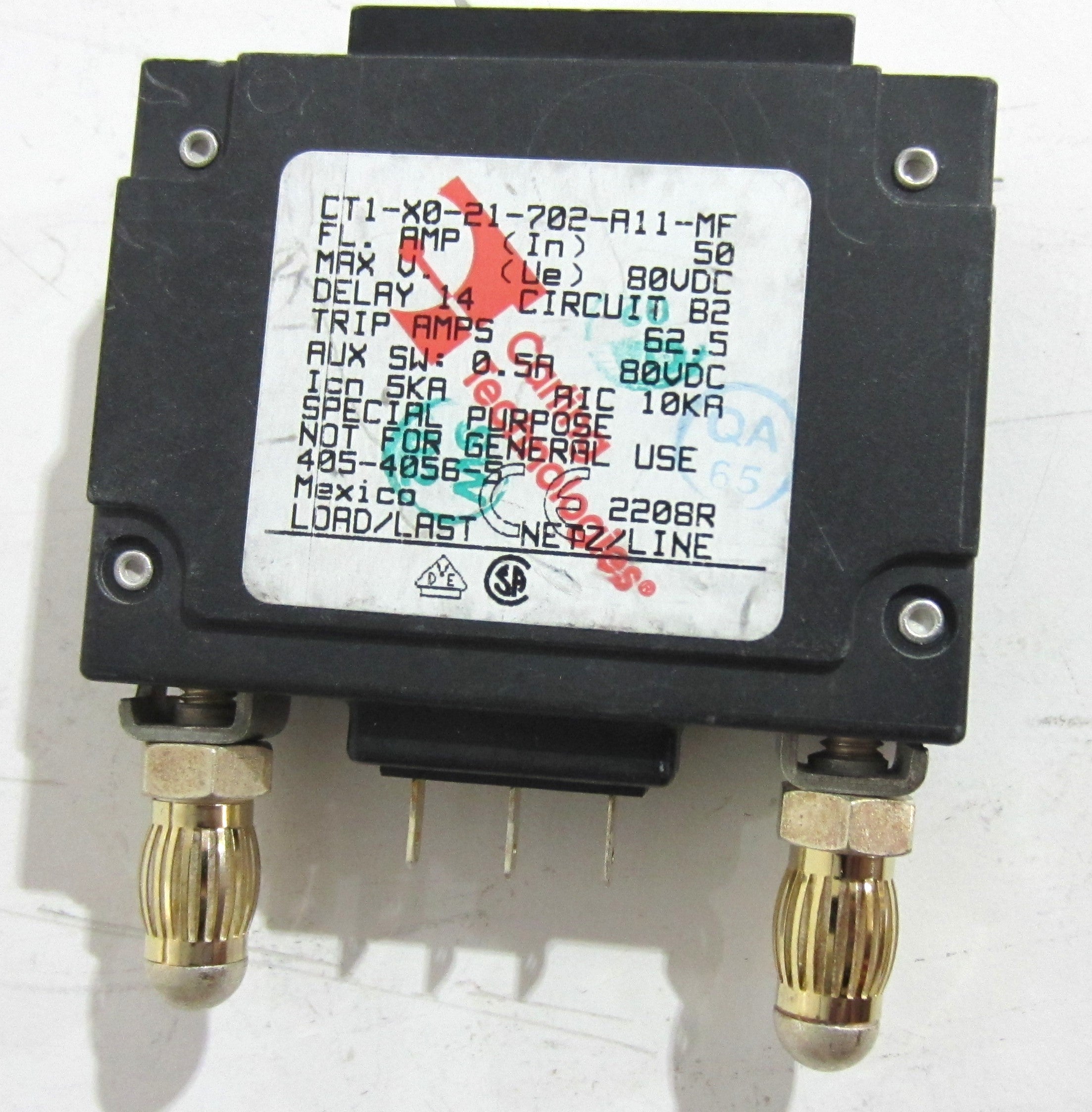 50 AMP BULLET CIRCUIT BREAKER 80V