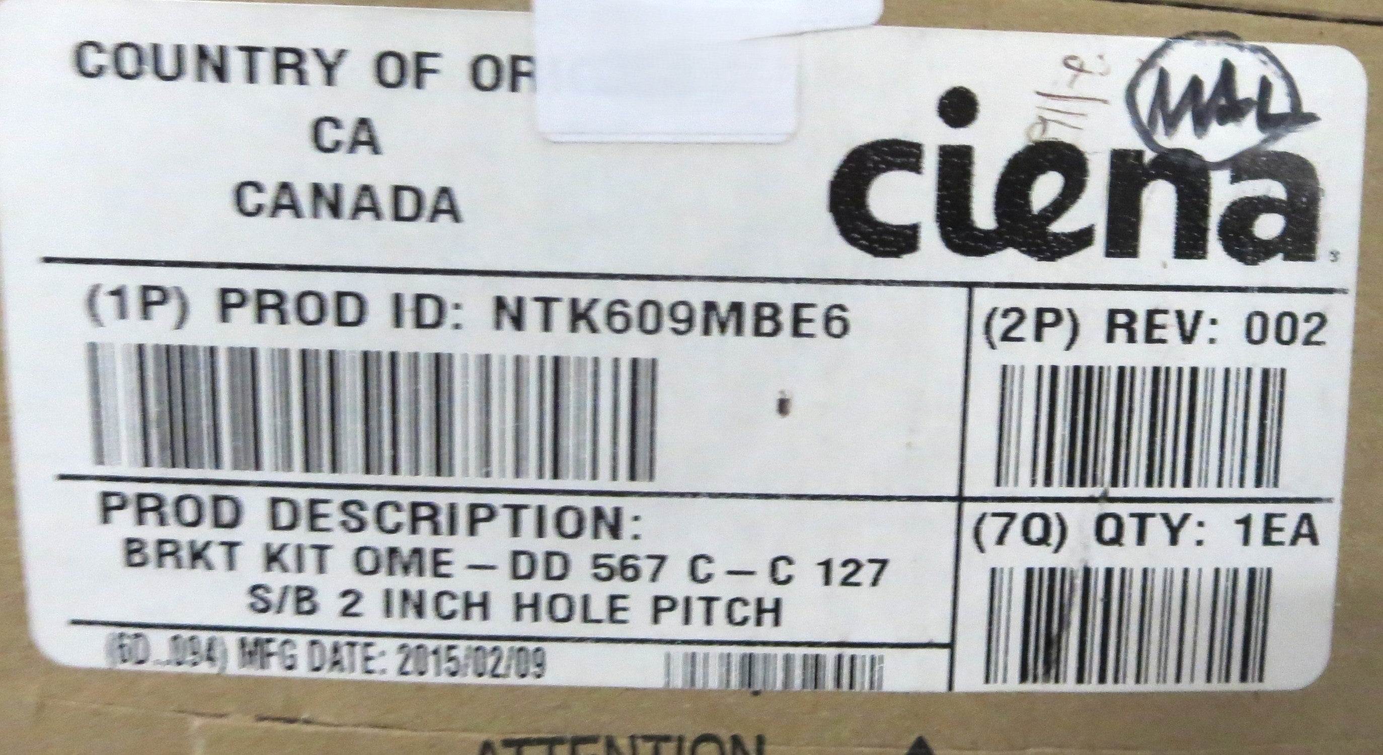 Bracket Kit OME-DD 567 C-C 127 S/B 2" Hole Pitch for 6500