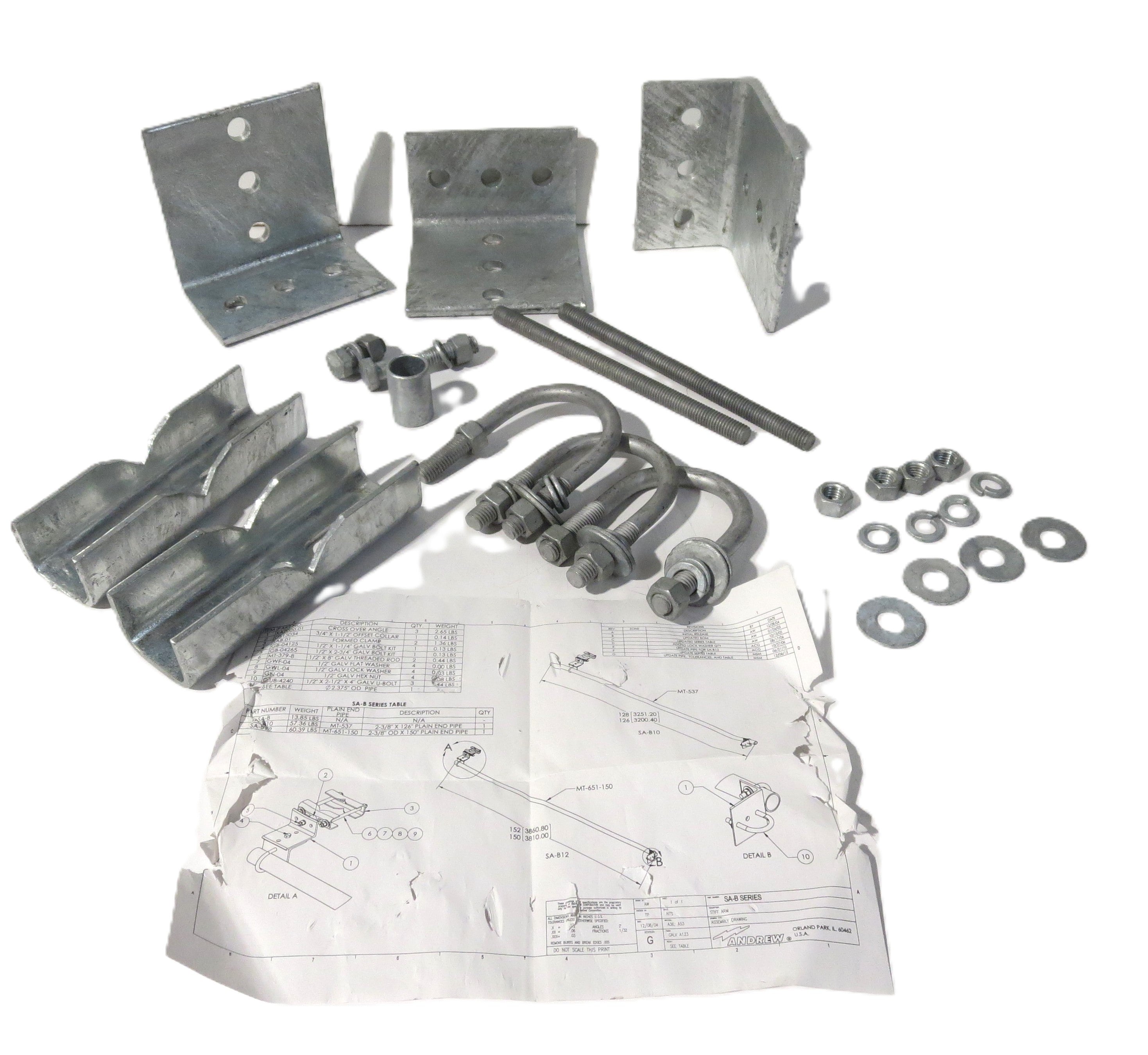 STIFF ARM MOUNT BRACKET FOR 2 - 3/" (60.3MM) OD PIPE
