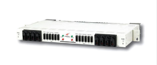 fuse panel provides fused distribution of DC power to equipment
