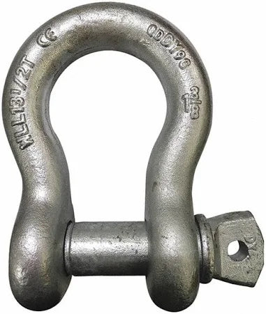 3/8 in Screw Pin Anchor Shackle Galv Steel